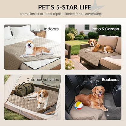 gogobunny Waterproof Armchair Covers for Pets, Anti Hair and Easy Care - color: Dark Beige, size: 30x30 Inch (Pack of 1)
