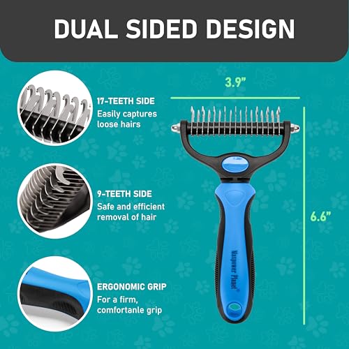Maxpower Planet Dog Brush for Shedding, Dematting Grooming Tool, Large - color: B1 - Rake, Gloves & Comb, size: Large