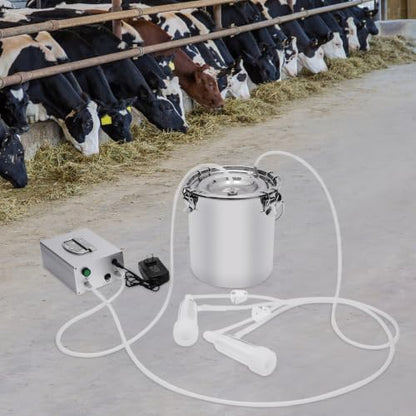 5L Goat Milking Machine, 110V Electric Pulsation Vacuum Milker