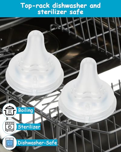 Silicone Nipple for Pigeon Baby Bottle, Size SS, Extra Slow Flow, 0m+, 6 Count - color: 0 months +, SS, 6 Count