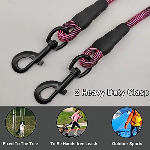 50FT Dog Tie-Out Rope + Bungee Dog Leash Extension