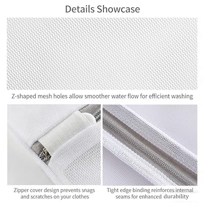 3Pcs Mesh Laundry Bags with Sturdy Zipper,washing Bags for Washing Delicates,Protect Clothes in Washing Machine for Home, College & Dorm(3 Small) - size: Small