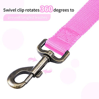 HIKISS Long Dog Leash Obedience Recall Training Agility Lead with Thickening Material for Large Dog - 15ft 20ft 30ft 50ft 100ft Training Leash(Pink 15ft) - color: T7:Large Dog Thicken pink, size: 15 Feet