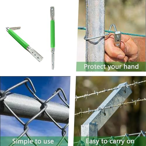 3 Hole Wire Twister Multi-Functional Bender High-tensile Wire Tool Twisting Tool Fencing Tool for Fixing Fence Wire and Wire Clip(Green) - color: Green