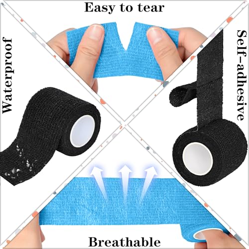 Tindobewan Self Adhesive Bandage Wrap, 2 Inches 8 Rolls Light Blue - color: Light Blue, size: 2 Inch