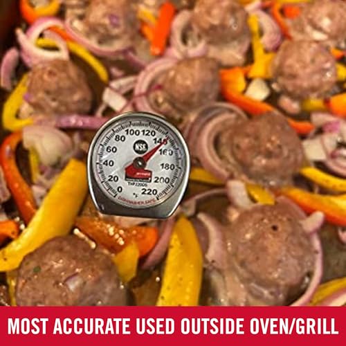 Rubbermaid Commercial Products Food/Meat Instant Read Thermometer, Pocket Size, Dishwasher Safe, Red, For Meat/Food Cooking and Grilling/Oven - style: Food Thermometer