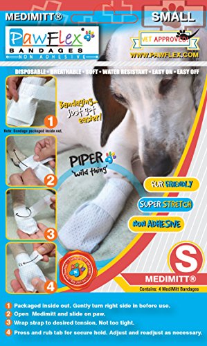 Pawflex Bandages Medimitt Bandages for Pets (Pack of 4) Small - size: Small