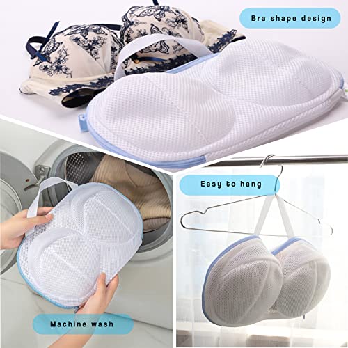 Large Bra Laundry Bags for Washing Machine, Fits All Cups Anti Deformation Bra Washing Bag, Lingerie Bags for Washing Delicates (4 Pack - Whitebag) - color: 4 Pack - WhiteBag
