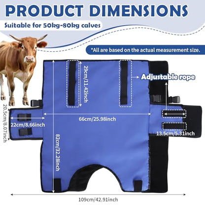 Calf Blanket Goat Coats Winter Jacket Calves Warming Blanket Warm Thickened Waterproof Windproof Calves Livestock Warm Clothes for Goats, Alpacas, Donkeys and Other Livestocks (1)