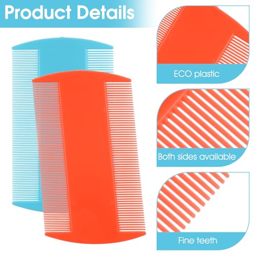14 Pcs Lice Comb, Flea Comb, Double Sided Dandruff Comb, Cat Comb, Plastic Flea Comb for Cats Fine Teeth Pet Comb for Cat Dog To Keep Skin Healthy And Hair Soft (Multi-color)