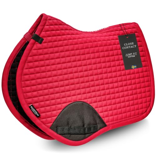 Equestrian Stockholm Close Contact Horse Saddle Pad for Jumping - color: Red