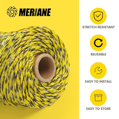 MERIANE Electric Fence Wire 1/8" 656 Feet/200 Meters for Livestock - size: 1/8" 656 Feet/200 Meters