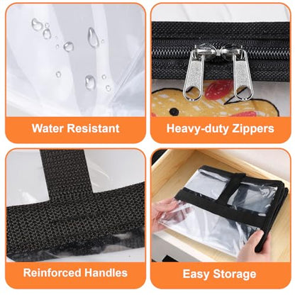 SpaceTrove Clear Storage Bags, 8-Pack Under Bed and Closet Organizers 60L - size: 60L