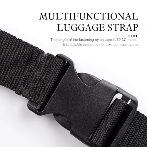 39 Inch Battery Tie Down Strap, Adjustable Nylon Battery Hold Down Strap, Premium Trailer Nylon Straps with Quick Release Buckle, Universal for Car Boat SUV RV (Black)