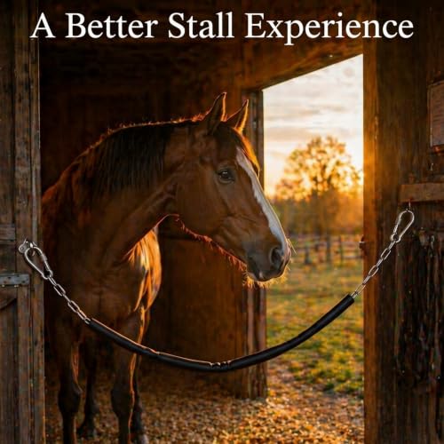 2 Pcs 47 Inch Horse Stall Guard Stall for Horses Chain Fence Gate Hardware