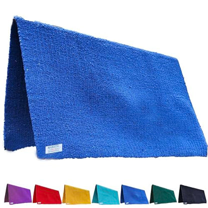 Majestic Ally Solid Color 34"x 36" Traditional Acrylic Saddle Blanket with Hemline Edges-3.7 lbs (Royal Blue) - color: Royal Blue