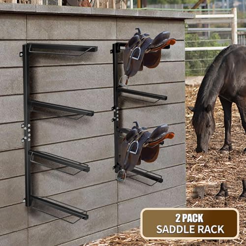 4 Tier Saddle Rack Wall Mount,Horse Saddle Storage Rack