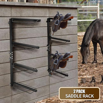 4 Tier Saddle Rack Wall Mount,Horse Saddle Storage Rack
