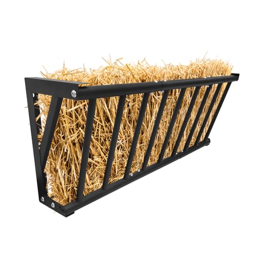 Hay Feeder for Horses, 40 Inch Long Wall Mounted Hay Rack - size: 40 inch