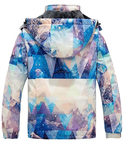 wantdo Women Hardshell Waterproof Windproof Insulated Ski Trekking Jacket - color: Mountain Flora, size: X-Large