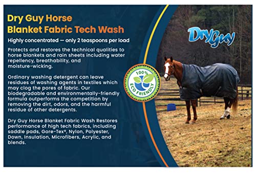 Horse Blanket Fabric Tech Wash – Eco‑Friendly, Highly Concentrated Deep Clean for Turnouts, Stable Sheets & Rugs, Restores Waterproofing, Breathability & Performance