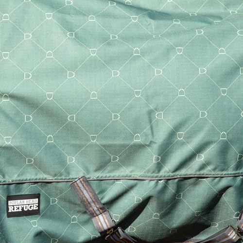 Poplar Head Uniquely English 1200 Denier Turnout Blanket, 240 Gram, Spruce Stirrup Irons, 72" - size: 72 in