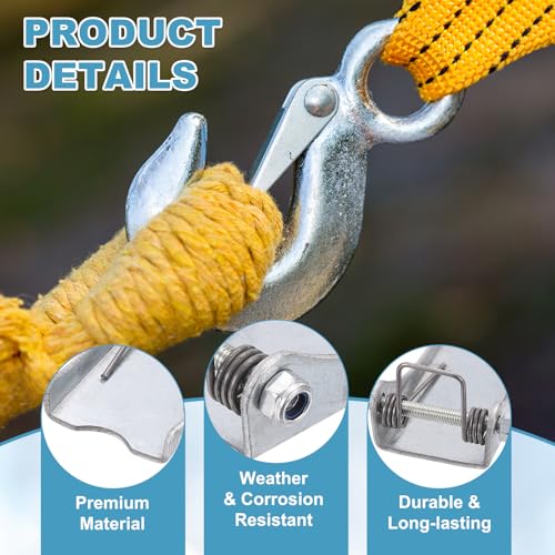 PATIKIL 2.5 Inch Hook Safety Latch Kit, 4 Pcs 2T Alloy Steel Towing Receiver Hitch Replacement for Clevis Hook Truck Trailer, Silver - size: 2.5 Inch x 2T