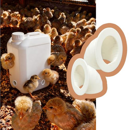 16 Pack Quail Feeder No Waste Feeder Port for DIY Bucket Container (1in) - color: 1in*16pcs