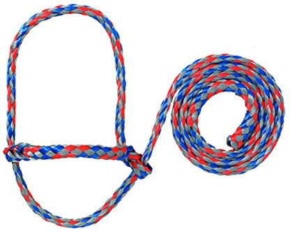 Weaver Leather Livestock Poly Rope Sheep Halter, Blue/Orange/Gray, & Livestock Poly Rope Sheep Halter Hot Pink/Coral/Mint