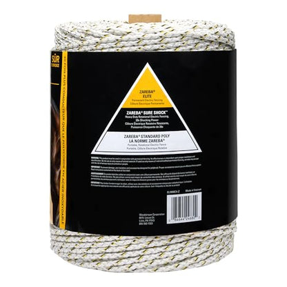 Zareba Elite Electric Polybraid Fence for Horses - 1000 ft, Highly Visible Electric-Horse Fence, 4 Tinned Copper Strands, Polybraid, EL1000C4-Z (Pack of 2) - size: 1000 ft. (Pack of 2)
