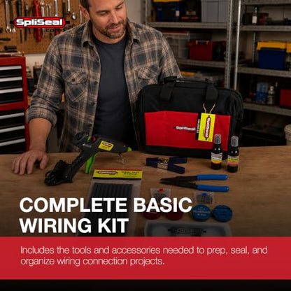 Basic Wiring Sealing Kit - 2 Connector Molds, 80W Glue Gun, 50 Butt Connectors, 10 Sealant Sticks, Crimper/Stripper Tool, Mold Release & Wire Cleaner - Reliable Wire Splice Seal Kit - style: Basic Wiring Sealing Kit