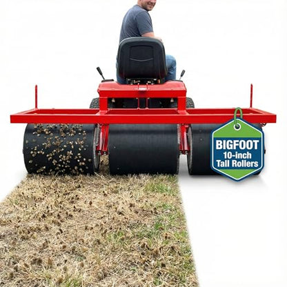 Pull-Behind Bigfoot Sticker Burr Roller Remover Yard Tool - USA Made, Our Largest Burr Remover Tool for Fast & Efficient Burr Removal - Patented Goat Head Roller and Picker - 36" Wide Maximum Coverage - size: BIGFOOT