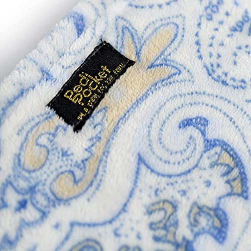 50"x70" Perfect Paisley Foot Pocket Blanket Plush Fleece Non-Electric - color: Perfect Paisley