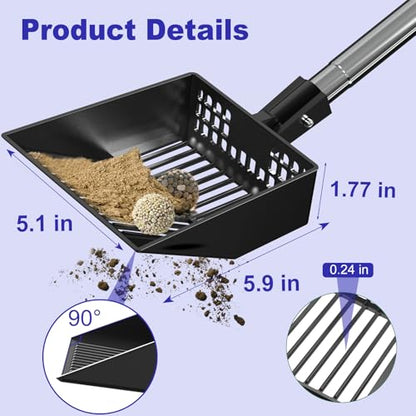 5.1in Width Small Metal Chicken Poop Scooper Litter Cleaning Shovel