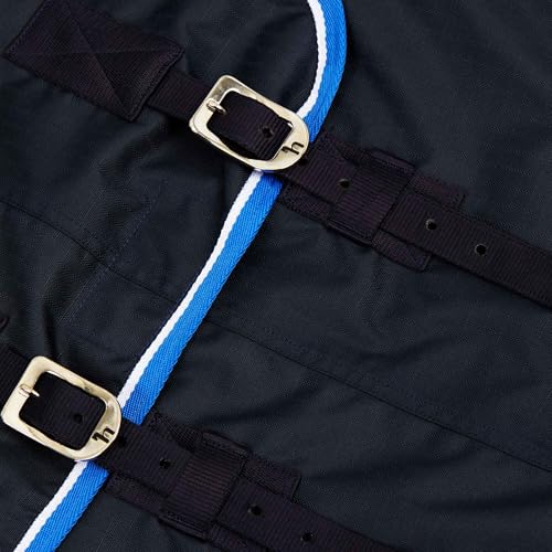 Horze Glasgow Waterproof Turnout Blanket - Lightweight No-Fill Rain Sheet - color: Blue, size: 72 in