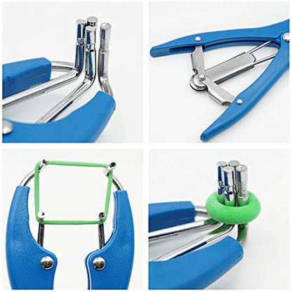 Livestock Castration Bander with 100 Pieces Castrator Rings for Lambs and Piglets