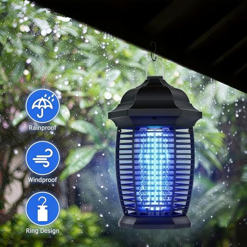 20W 4200V Electric Bug Zapper, IPX4 Waterproof Mosquito Zapper, Indoor Outdoor Insect Killer with 6ft Cord for Patio Garage Backyard.