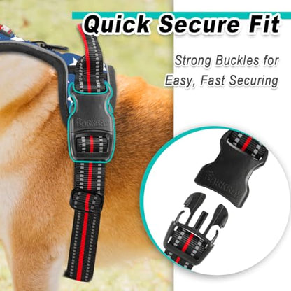 BARKBAY Dog Harness for Small Sized Dog No Pull 2 Leash Clips Dog Vest - color: Star, size: X-Small