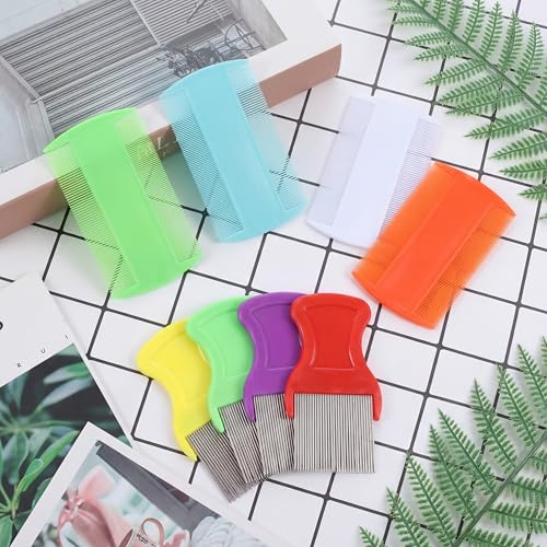 Maitys 8 Pcs Lice Combs Kids Pet, 3.5 x 2 Inch, 3.54 x 1.57 Inch, Classic - color: Classic, size: 3.5 x 2 Inch, 3.54 x 1.57 Inch
