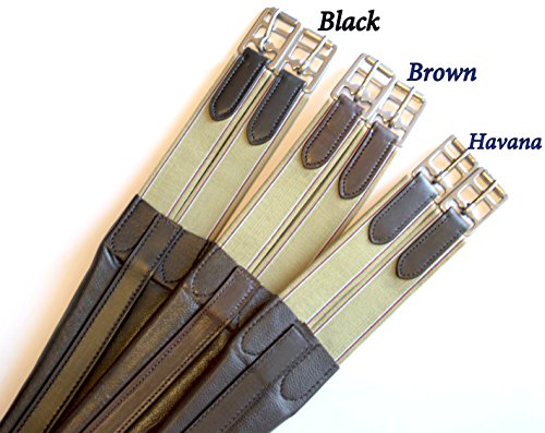 Contoured English Chafeless Girth Black Brown 46" / 48" / 50" / 52" / 54"/ 56" - color: Black, size: 54"