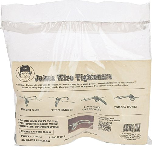 Jake's Wire Tighteners - 1/4" Bag | Jake's 1/4" wire tighteners. For tensioning electric fence wire.