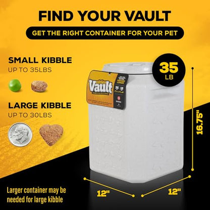 Vittles Vault Airtight Pet Food Storage Container + Scoop, Fits Up to 35lbs - size: 35 Pounds