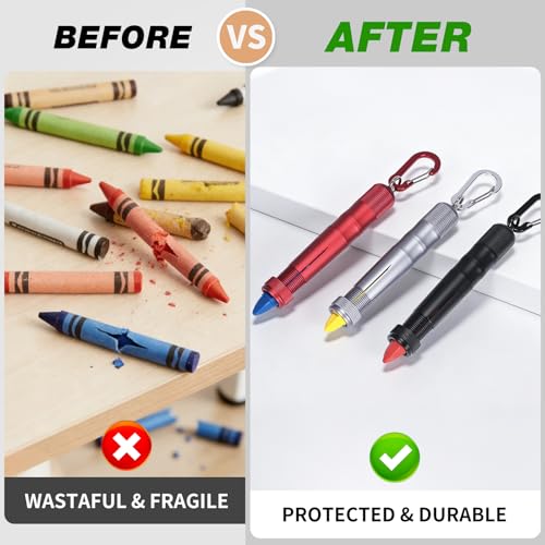 Aluminum Lumber Crayon Holder for 1/2 in Round/Hex Crayons, Black, 2 Pack - color: Black-2