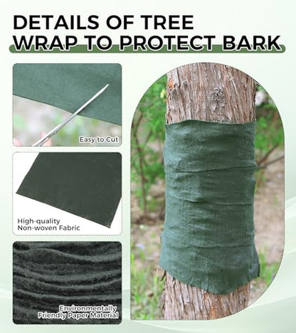 65 Ft x 2 Pcs Tree Protector Wrap for Winter Freeze Protection
