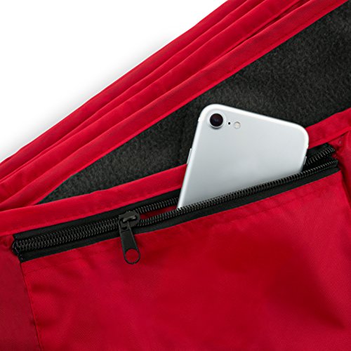 DOWN UNDER OUTDOORS Waterproof 350 GSM Fleece or Sherpa Stadium Blanket - color: Red