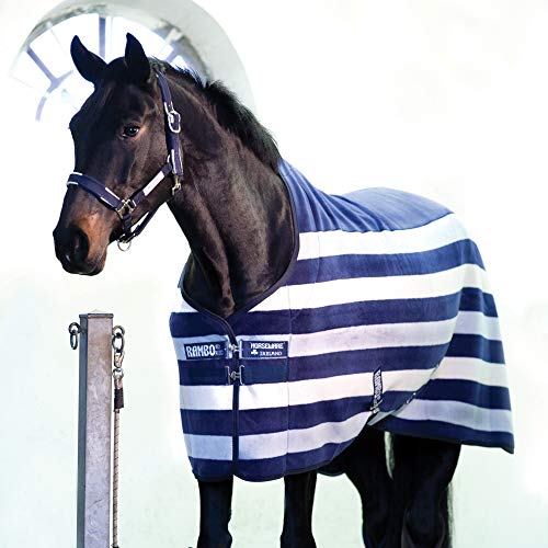 HORSEWARE Ireland Rambo Deluxe Fleece Blanket, Color: Witney Navy, Size: 84 (ACAF9D-VRKB-84) - size: 84