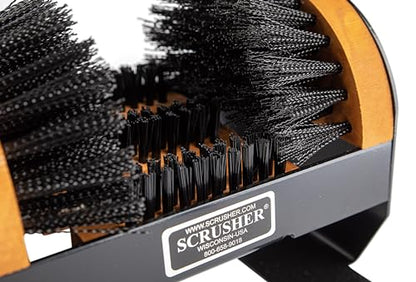 Deluxe Scrusher with Portable Base No Mounting Outdoor Boot Scrubber Brush - style: Deluxe with Base