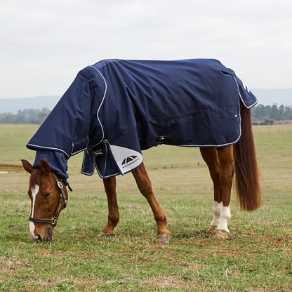 WeatherBeeta ComFiTec Ultra Turnout Detach-A-Neck 220g, Navy, 81" - color: Navy, size: 81"
