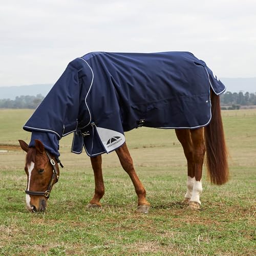 WeatherBeeta ComFiTec Ultra Turnout Detach-A-Neck 220g, Navy, 75" - color: Navy, size: 75"