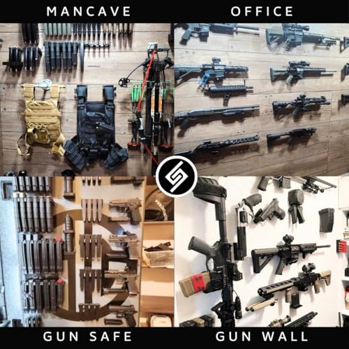 Spartan Mounts for Desert Eagle Pistol | Wall Display Storage Organization System | Low Profile Gun Safe Garage | Gun Room Mounting Solution | Made in The USA - style: Barrel Points Right